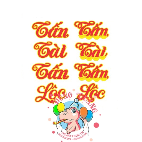 Chữ Tết xốp - Tấn tài tấn lộc