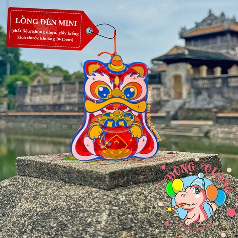 Đèn giấy kiếng khung nhựa mini loại 1