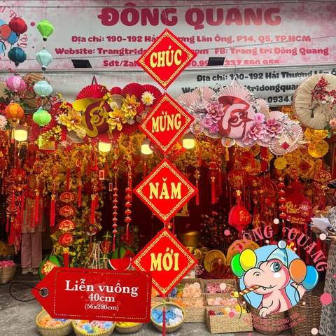 Bộ 4 tấm Liễn - Khánh vuông treo Tết