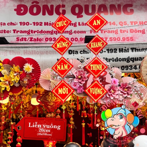 Bộ 4 tấm Liễn - Khánh vuông treo Tết