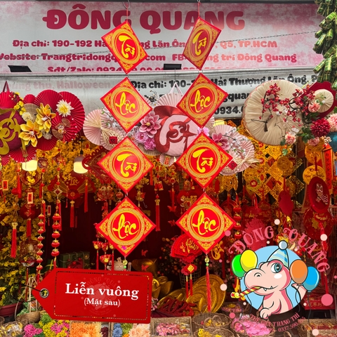 Bộ 4 tấm Liễn - Khánh vuông treo Tết