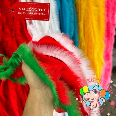 Vải lông thú dán lồng đèn Trung thu