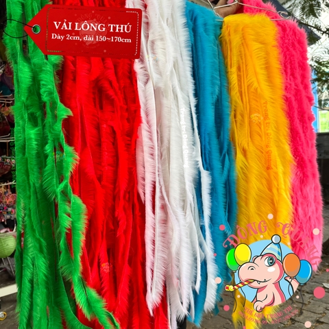 Vải lông thú dán lồng đèn Trung thu