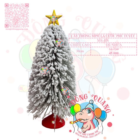 Cây thông mini lá cước phủ tuyết