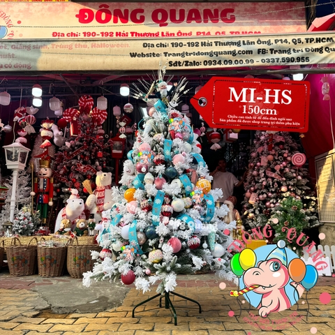 Cây thông PE, cước trắng phủ tuyết (cành tự động xoè)