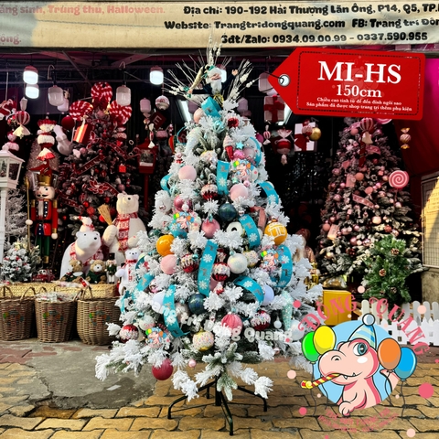 Cây thông PE, cước trắng phủ tuyết (cành tự động xoè)