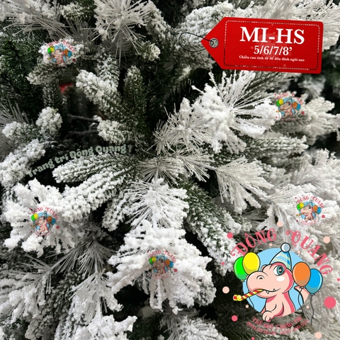 Cây thông PE, cước trắng phủ tuyết (cành tự động xoè)