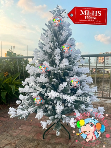 Cây thông PE, cước trắng phủ tuyết (cành tự động xoè)