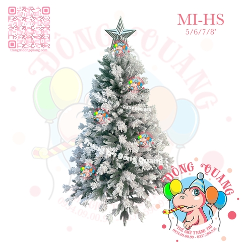 Cây thông PE, cước trắng phủ tuyết (cành tự động xoè)