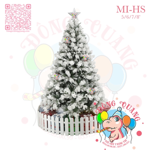 Cây thông PE, cước trắng phủ tuyết (cành tự động xoè)