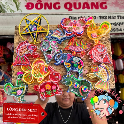 Đèn giấy kiếng khung nhựa mini loại 3