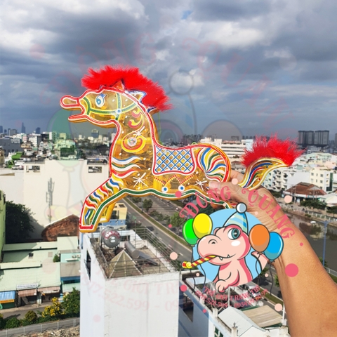 Đèn Trung thu giấy kiếng khung nhựa lớn 25cm