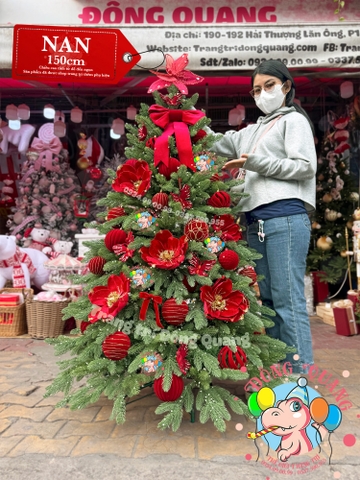 Cây thông PE, PVC NAN (cành tự động xoè)