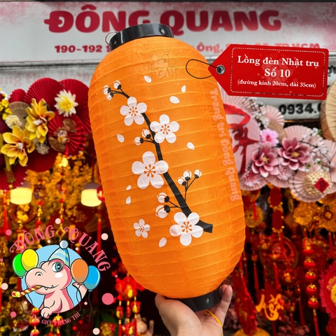 Lồng đèn Nhật Bản vải trụ Hoa Anh Đào (cặp)