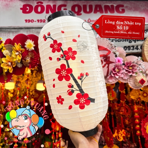 Lồng đèn Nhật Bản vải trụ Hoa Anh Đào (cặp)
