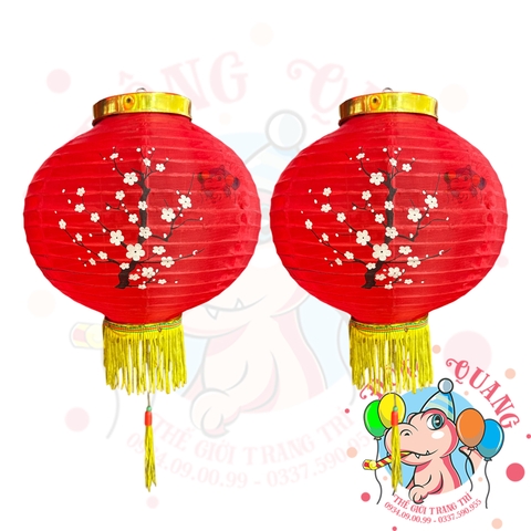 Lồng đèn Nhật Bản vải tròn Hoa Anh Đào (cặp)