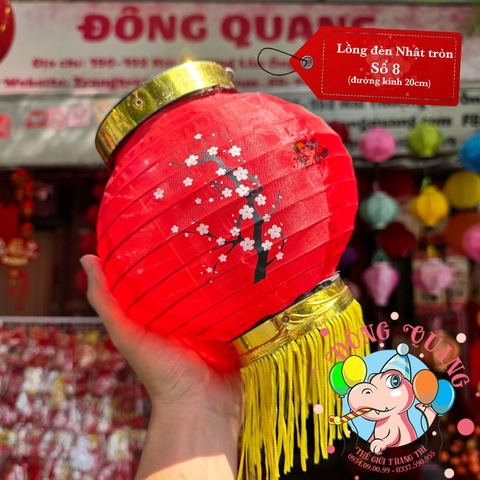 Lồng đèn Nhật Bản vải tròn Hoa Anh Đào (cặp)