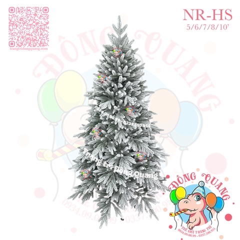 Cây thông phủ tuyết toàn bộ lá PE (cành tự động xoè)