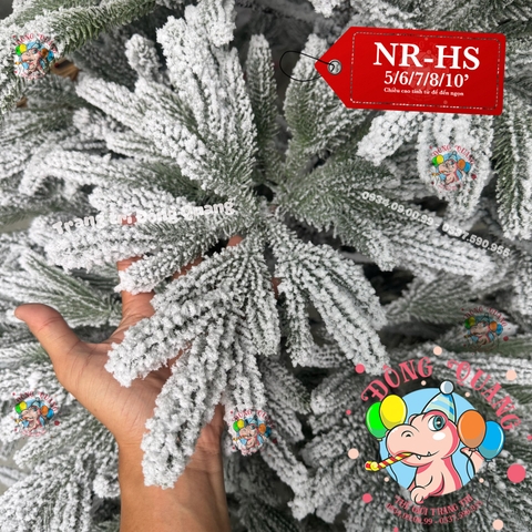 Cây thông phủ tuyết toàn bộ lá PE (cành tự động xoè)