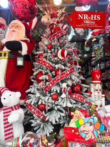 Cây thông phủ tuyết toàn bộ lá PE (cành tự động xoè)