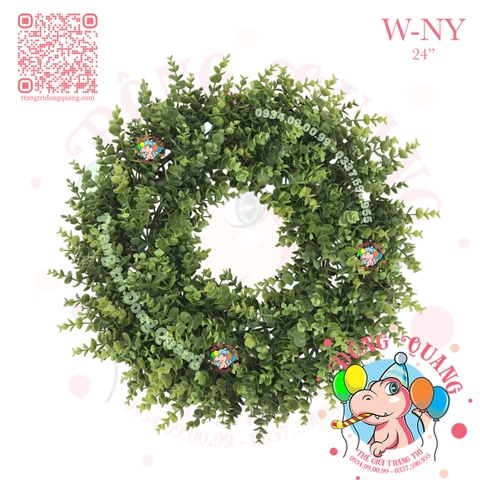 Vòng hoa lá PE trang trí