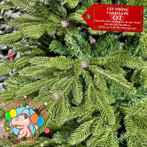Cây thông 3 loại lá PE (OT - cành tự động xoè)