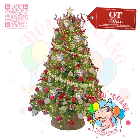 Cây thông 3 loại lá PE (cành tự động xoè)