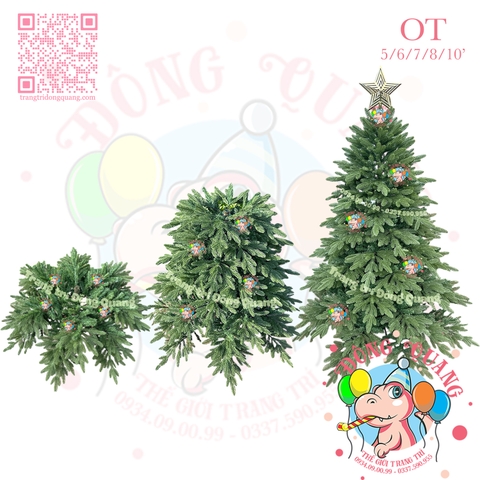 Cây thông 3 loại lá PE (cành tự động xoè)