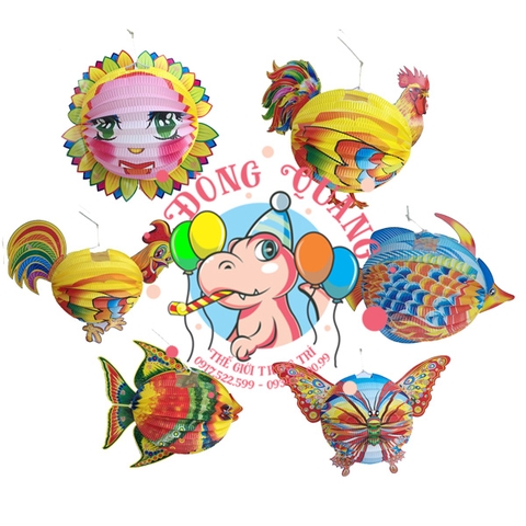 Đèn Trung thu giấy xếp hình thú (con vật)