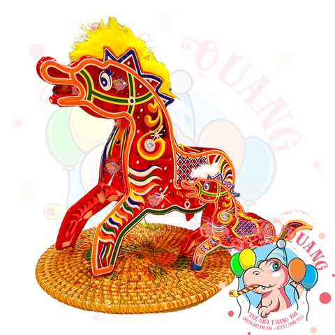 Đèn Trung thu giấy kiếng khung nhựa lớn 25cm