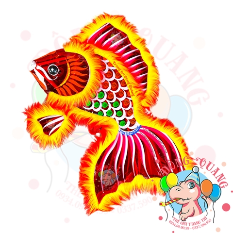 Đèn Trung thu Cá chép nhảy giấy kiếng (cỡ lớn)