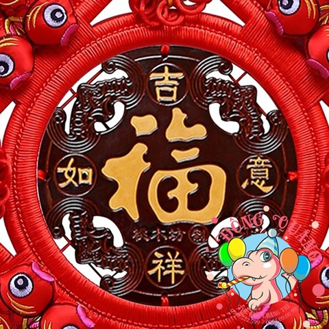 Phúc bảng gỗ cá chép đôi