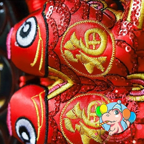 Phúc bảng gỗ cá chép đôi