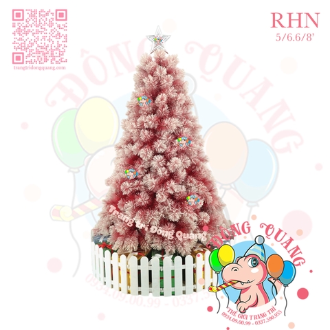 Cây thông cước đỏ phủ tuyết (cành tự động xoè)