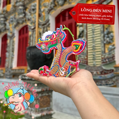 Đèn giấy kiếng khung nhựa mini loại 1
