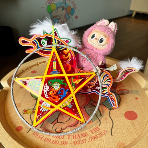 Đèn Trung thu giấy kiếng khung nhựa lớn 25cm