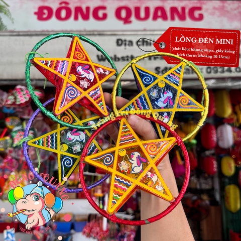 Đèn giấy kiếng khung nhựa mini loại 3