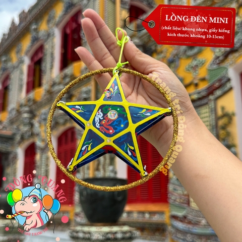 Đèn giấy kiếng khung nhựa mini loại 1