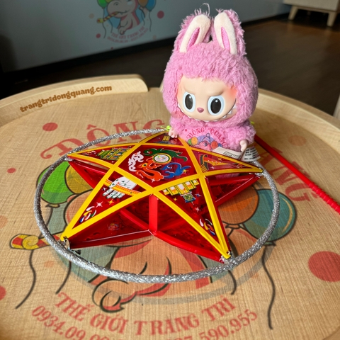 Đèn Trung thu giấy kiếng khung nhựa lớn 25cm