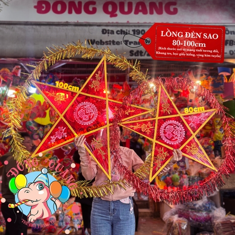 Đèn Trung thu Ngôi Sao giấy kiếng (25-40-50-60-80-100-120-150cm)
