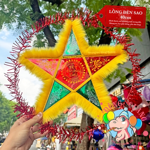 Đèn Trung thu Ông sao giấy kiếng