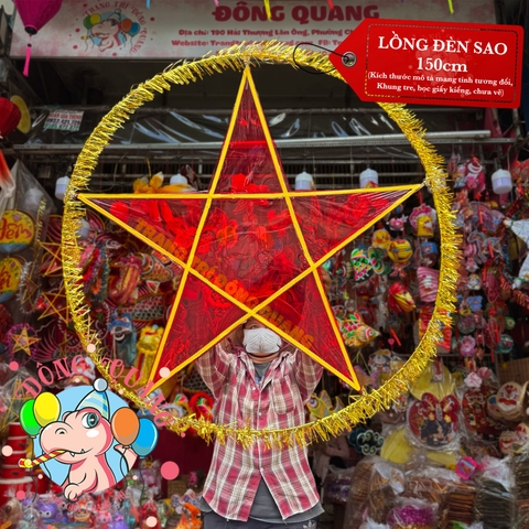 Đèn Trung thu Ngôi Sao giấy kiếng (25-40-50-60-80-100-120-150cm)