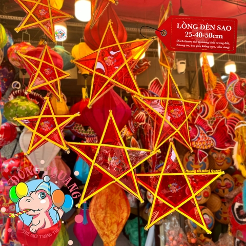 Đèn Trung thu Ông sao giấy kiếng