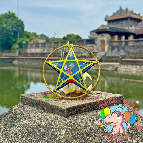 Đèn giấy kiếng khung nhựa mini loại 1