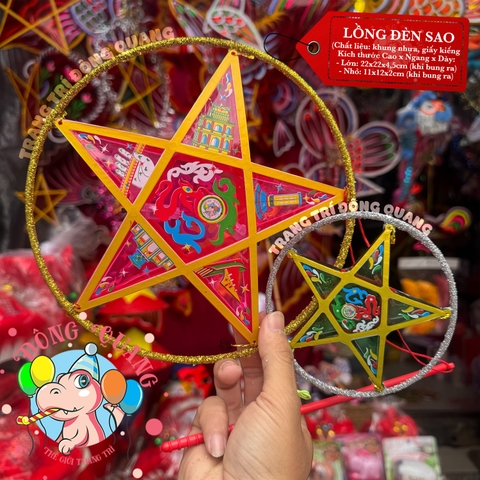 Đèn Trung thu giấy kiếng khung nhựa lớn 25cm