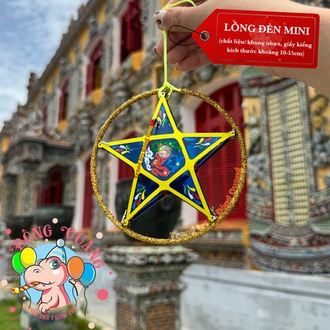 Đèn giấy kiếng khung nhựa mini loại 1