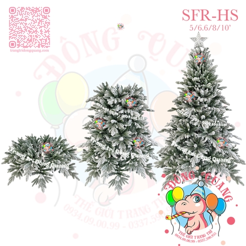 Cây thông PE-SFR phủ tuyết (cành tự động xoè)