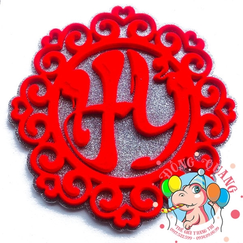 Bảng chữ Hỷ tiếng Việt xốp 2 lớp (6 mẫu)