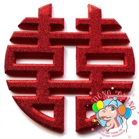 Chữ song Hỷ xốp tròn (4 màu)