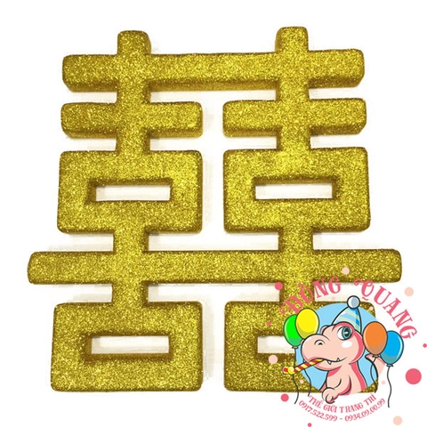 Chữ song Hỷ xốp vuông (5 màu)